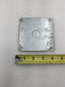 Raco 753 Flat 4" Square Box Cover Plate with 1/2" Center Knockout