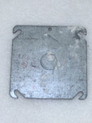 Raco 753 Flat 4" Square Box Cover Plate with 1/2" Center Knockout