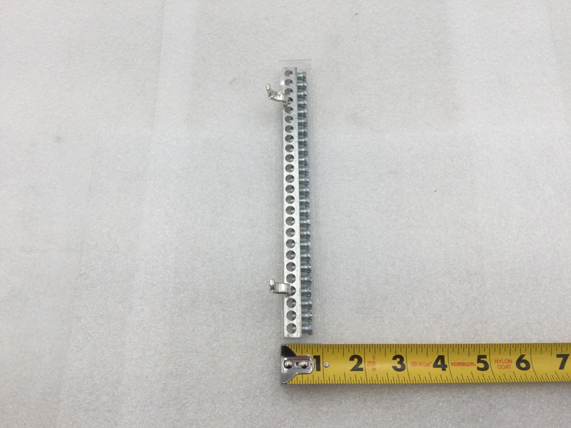 CMC NA35-S 25 Position 4-14 AWG Grounding Bar w/ Plastic Cover
