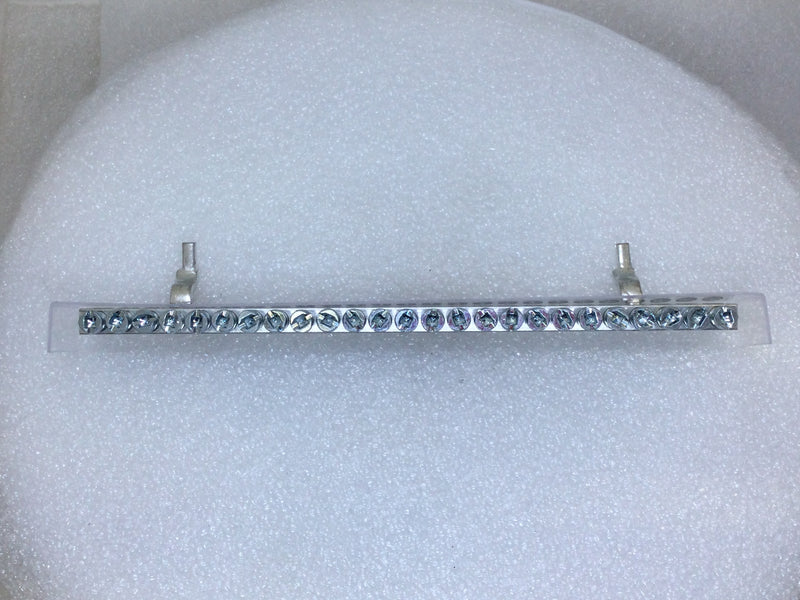 CMC NA35-S 25 Position 4-14 AWG Grounding Bar w/ Plastic Cover