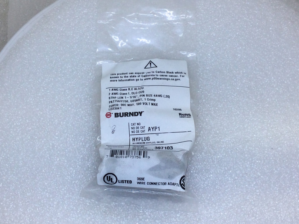 Burndy AYP1 Compression Pin Adapter