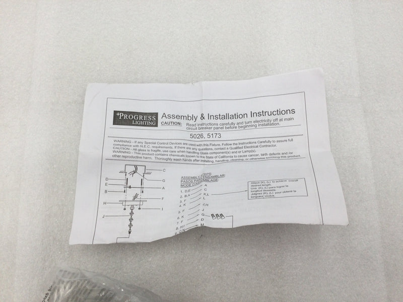 Progress Lighting 5026 One-Light Pendant