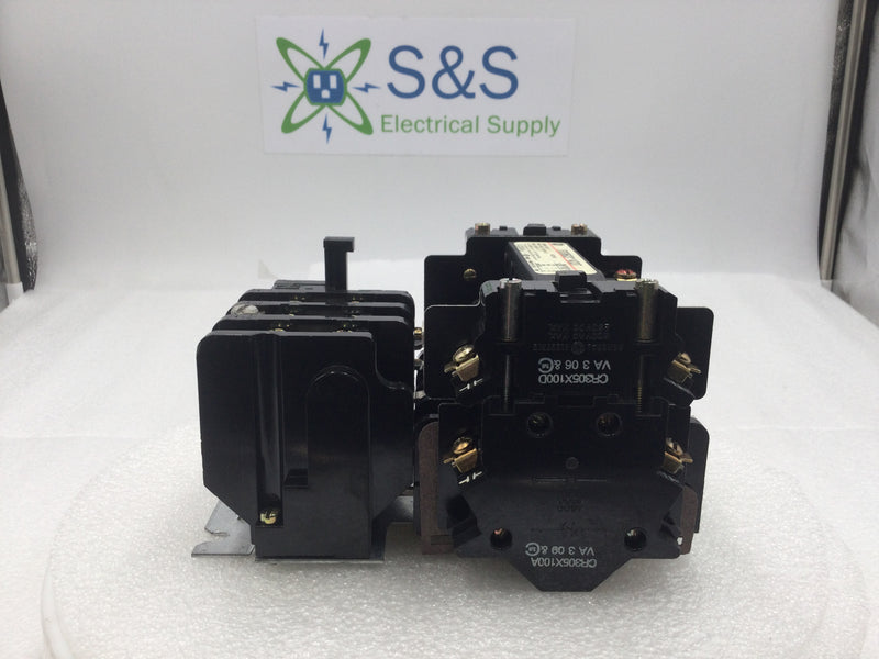 GE CR306C0**ACDT 27 Amp 3 Phase 115-575 VAC 2-10 HP Motor Starter w/120 VAC Coil