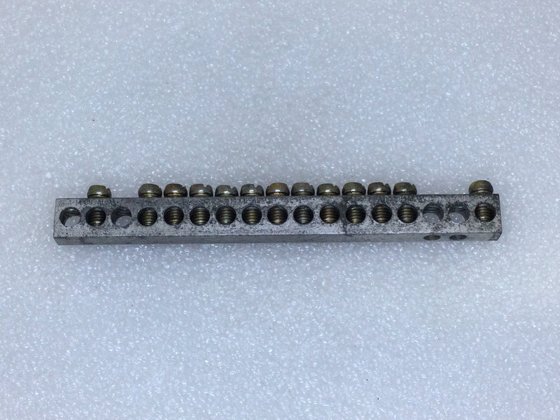 CMC NA-75 17 Position 4-14 AWG Grounding Bar - 5 1/4" x 1/4"