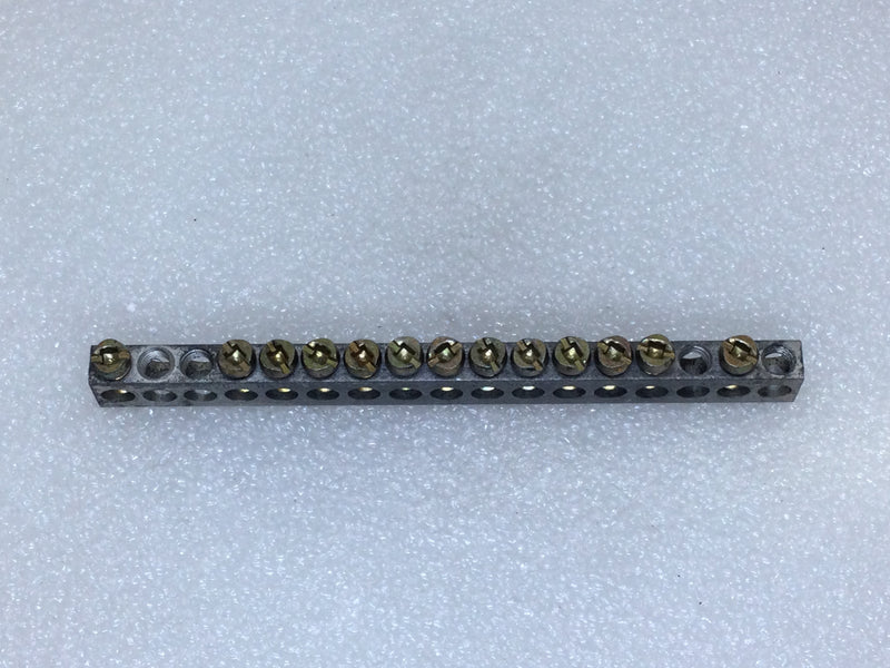 CMC NA-75 17 Position 4-14 AWG Grounding Bar - 5 1/4" x 1/4"