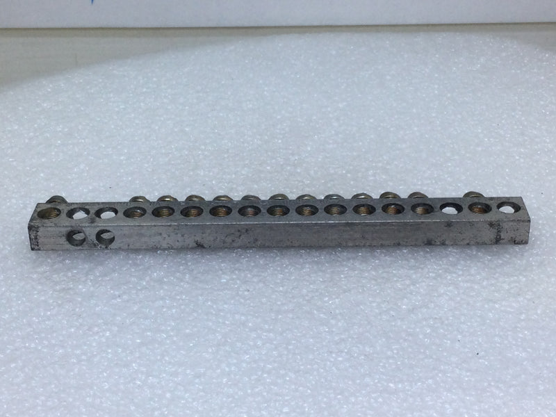 CMC NA-75 17 Position 4-14 AWG Grounding Bar - 5 1/4" x 1/4"
