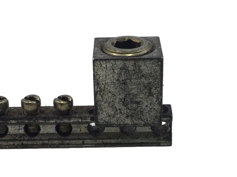 ITE 51 Position 4-14 AWG Neutral/Grounding Bar w/Metal Cross Bar 14" x 7 1/2"