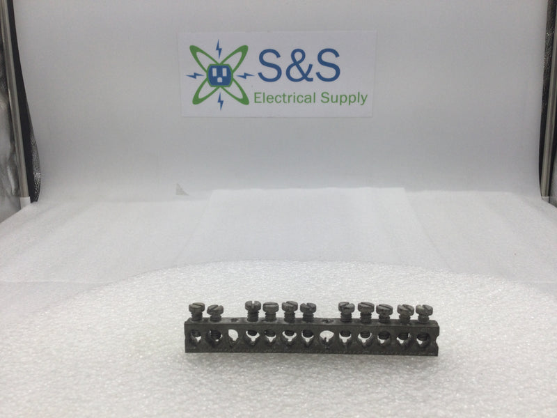 13 Position 4-14 AWG Grounding Bar 4 1/8" x 1/4"