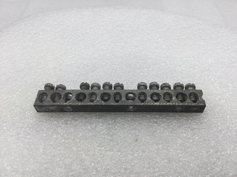 13 Position 4-14 AWG Grounding Bar 4 1/8" x 1/4"