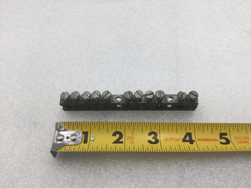 13 Position 4-14 AWG Grounding Bar 4 1/8" x 1/4"