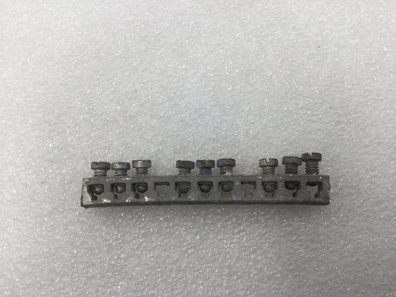 11 Position 4-14 AWG Grounding Bar 3 1/2" x 1/4"