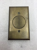 Leviton 5249-TF Series Single Round Floor Box with 15 Amp 125 VAC Single Receptacle Brushed Brass Finish