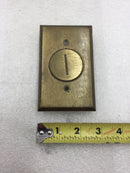 Leviton 5249-TF Series Single Round Floor Box with 15 Amp 125 VAC Single Receptacle Brushed Brass Finish