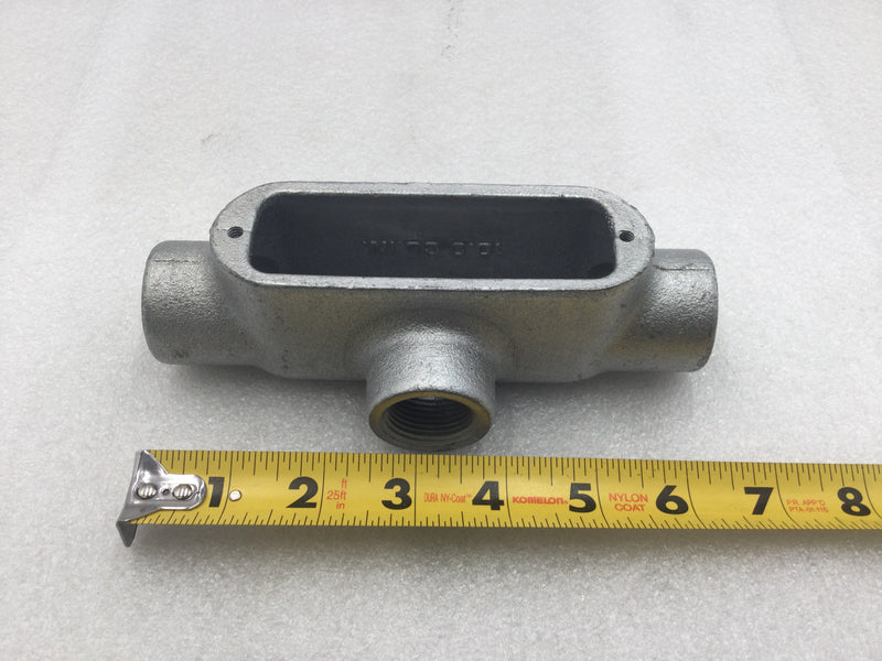 Crouse-Hinds T28 3/4" Rigid Conduit Tee Outlet Body without Cover & Gasket