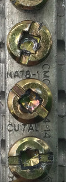 CMC NA78-1 CU7AL 14 Position 4-14 AWG Neutral/Ground Bar w/Lug 5 1/4" x 1 1/4"