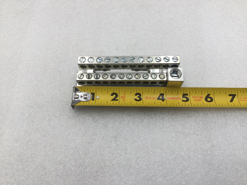 23 Position 4-14 AWG Double Stacked Grounding/Neutral Bar
