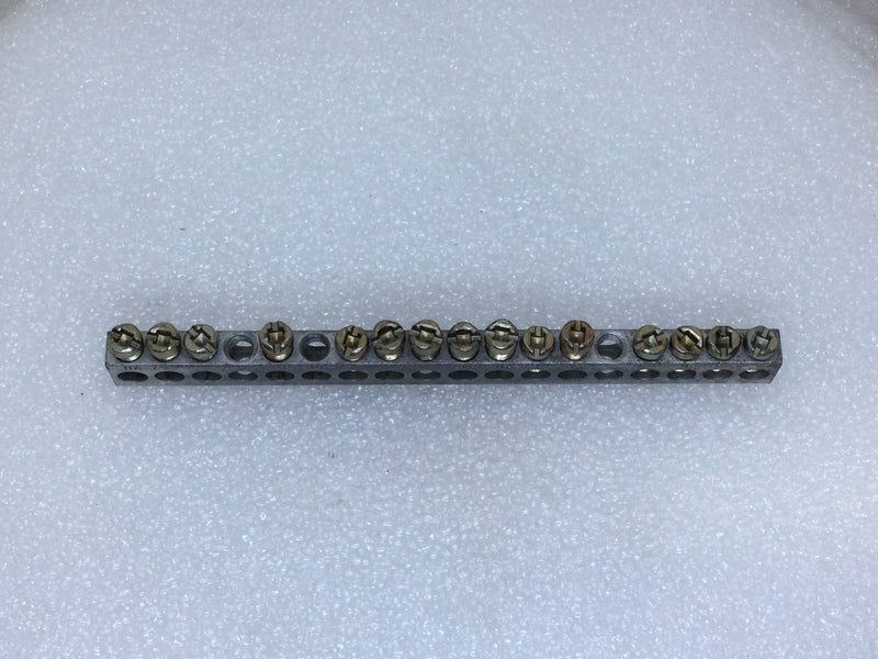 CMC NA-75 18 Position 4-14 AWG Grounding Bar - 5 5/8" x 1/2"