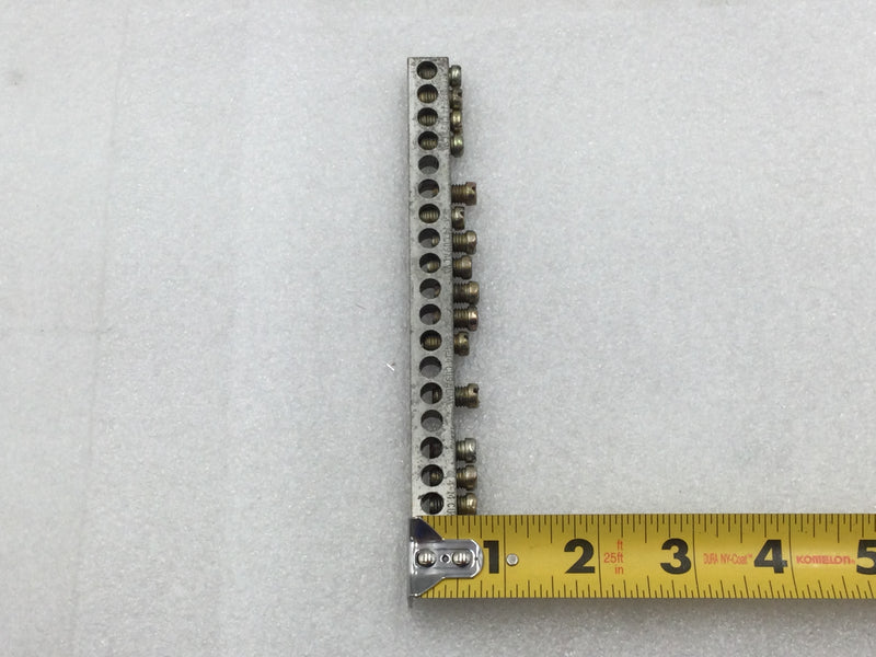 CMC NA-75 18 Position 4-14 AWG Grounding Bar - 5 5/8" x 1/2"