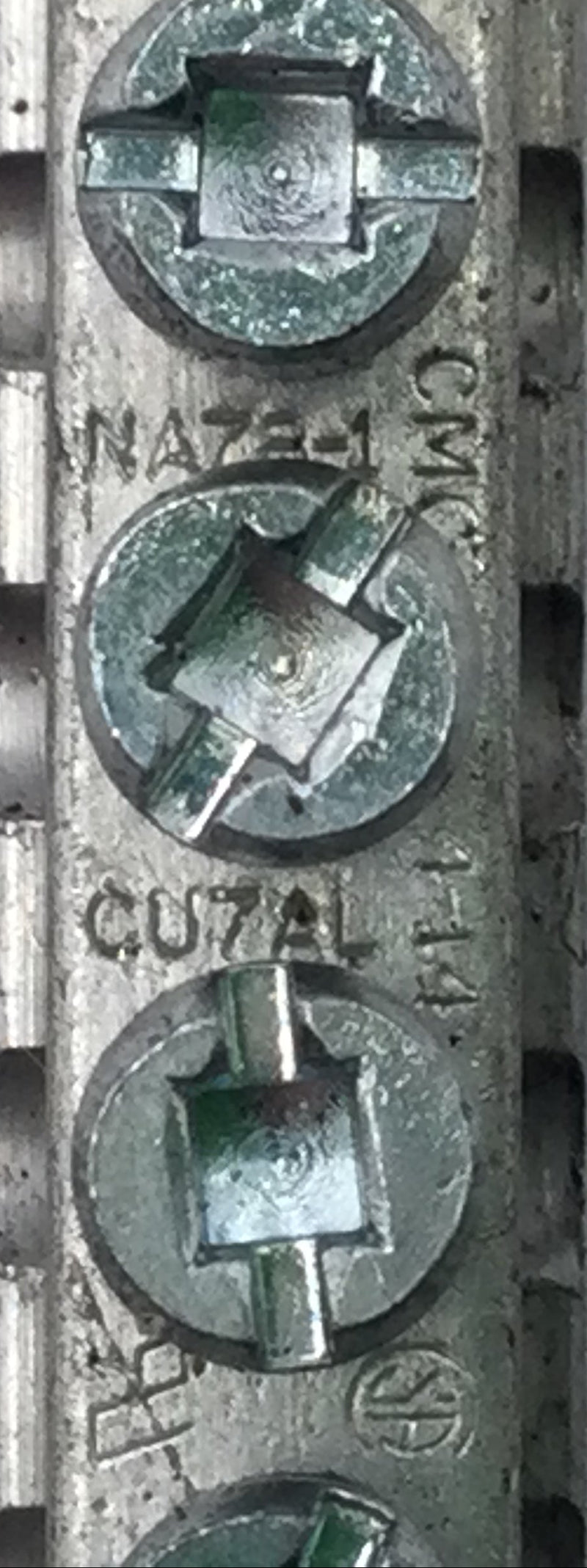 CMC NA78-1 CU7AL 14 Position 4-14AWG Neutral/Grounding Bar 5 1/4" x 1/2"