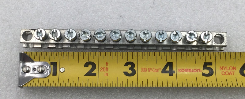 CMC NA78-1 CU7AL 14 Position 4-14AWG Neutral/Grounding Bar 5 1/4" x 1/2"