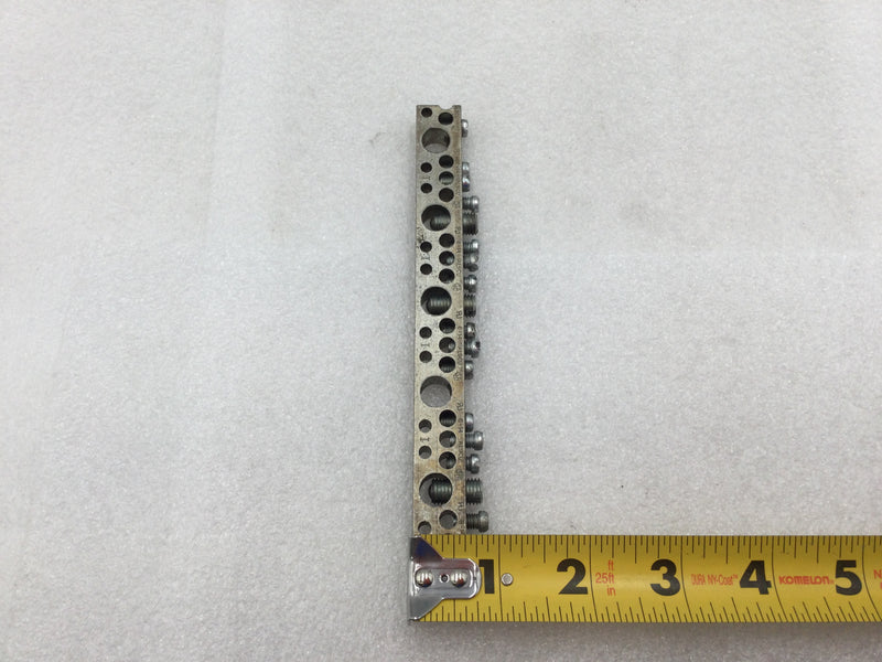 Ilsco N8108 29 Position 1/0-14 AWG Grounding Bar - 5 7/8" x 5/8"