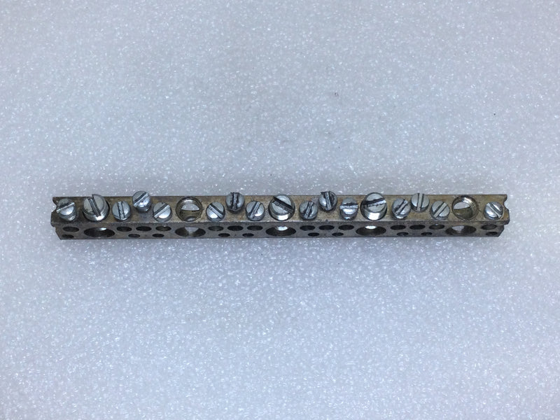 Ilsco N8108 29 Position 1/0-14 AWG Grounding Bar - 5 7/8" x 5/8"