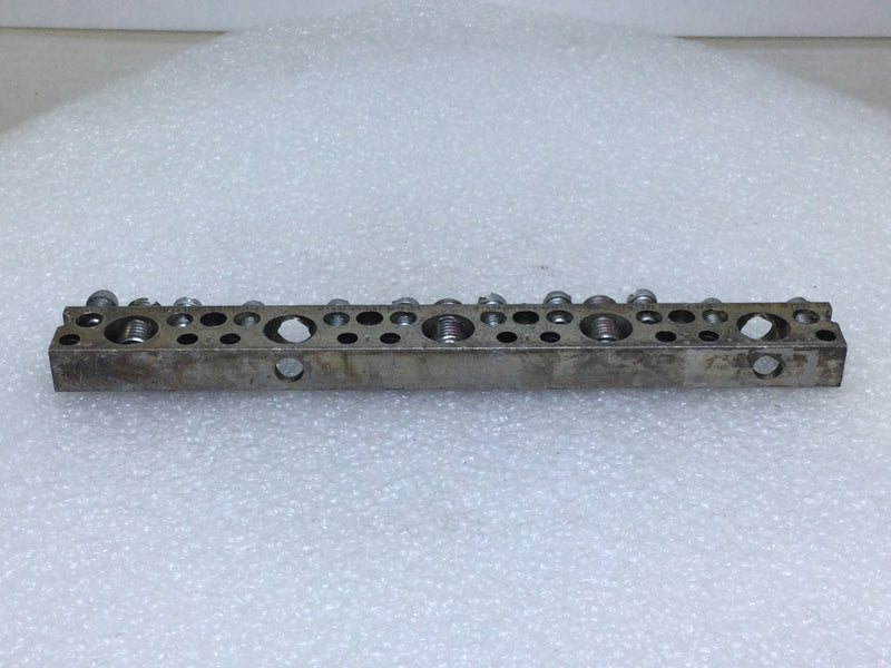 Ilsco N8108 29 Position 1/0-14 AWG Grounding Bar - 5 7/8" x 5/8"