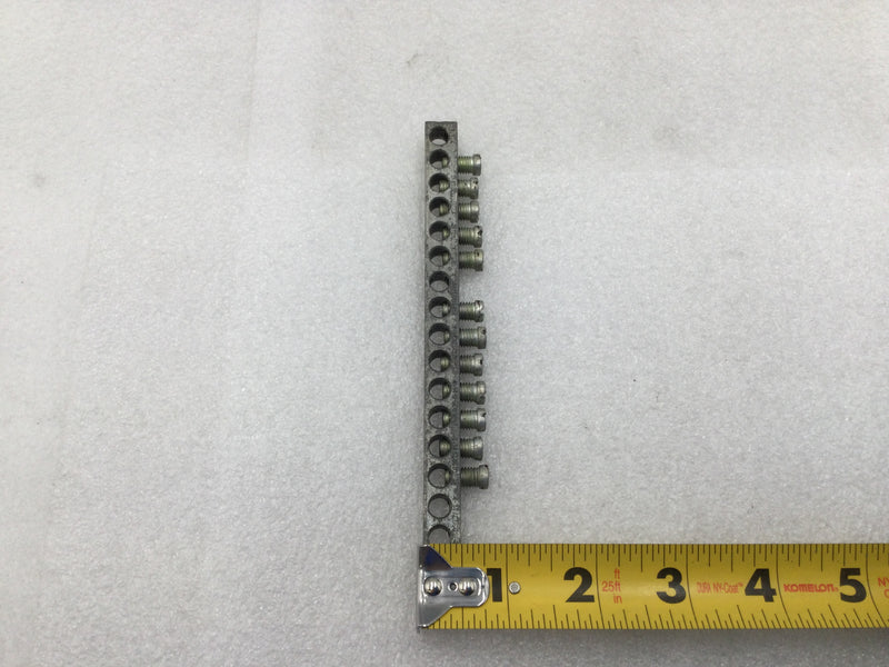 Ilsco N-882 16 Position 4-14 AWG Grounding Bar - 5 3/4" x 1/2"