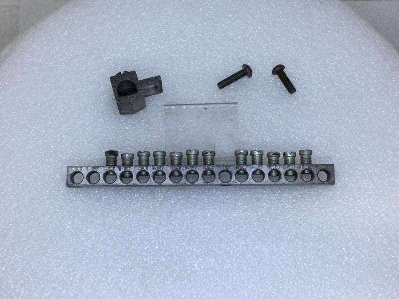 Ilsco N-882 16 Position 4-14 AWG Grounding Bar - 5 3/4" x 1/2"