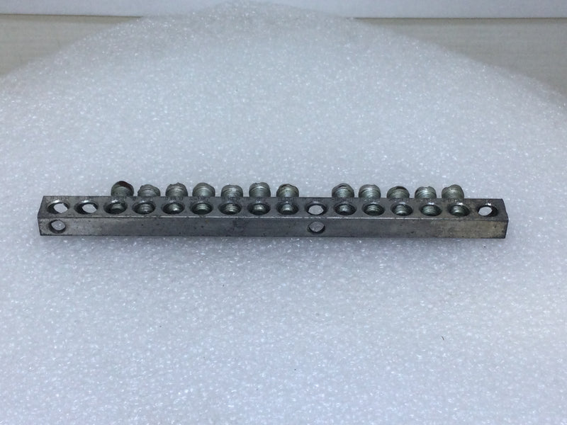 Ilsco N-882 16 Position 4-14 AWG Grounding Bar - 5 3/4" x 1/2"