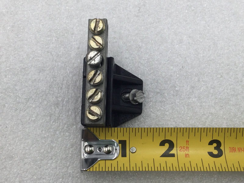 ITE 6 Position 4-14 AWG Neutral/Isolated Grounding Bar 2" x 1 1/4"