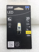 Feit Electric G8 20 Watt T4 Bi-Pin Base LED Light Bulb 120 VAC 170 Lumens