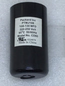 Packard PTMJ108 108-130uf 220-250 VAC 50/60 Hz Capacitor (CD60)