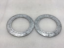 Reducing Washer (Lot Of 2) 3-1/2" To 3" Mixed Brands Galvanized Steel Conduit