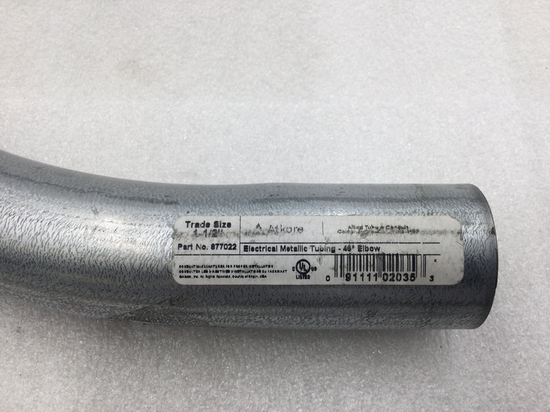 Allied Tube & Conduit 877022 1 1/2" 45 Degree EMT Conduit Elbow
