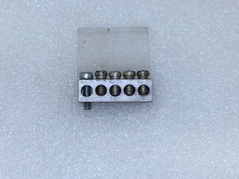 CMC NA-35 5 Position 4-14 AWG CU9AL Grounding Bar