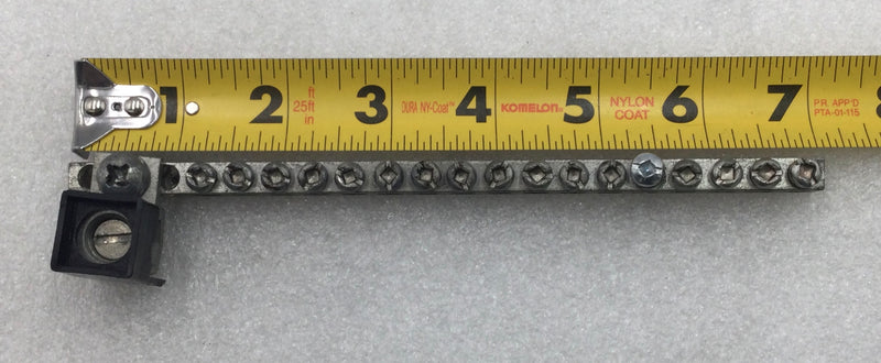 Ilsco NA-70S 20 Position 4-14 AWG Grounding Bar w/Lug 7" x 1 1/8"