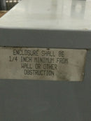 Cutler Hammer/Westinghouse S48D11S10N 10 KVA Dry-Type Distribution Transformer 480 VAC Primary 120/240 VAC Secondary 13" X 16"