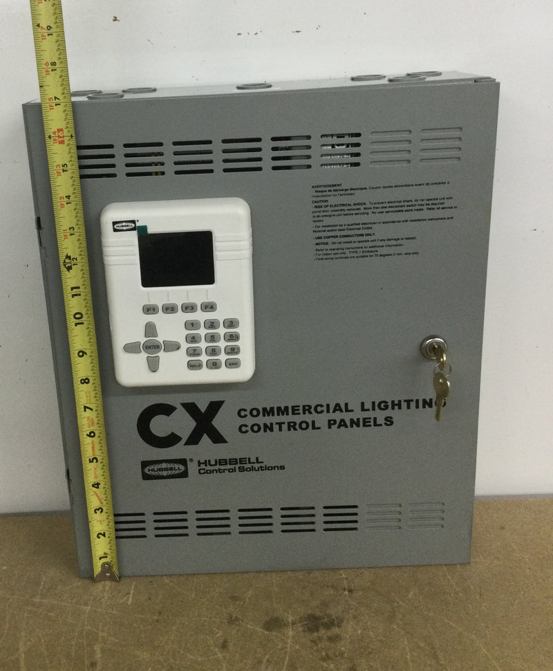 Hubbell CX082S083LM CX Series Lighting Control Panel LED Programmable Display 8 Relays 30 Amp 120/208/240/277 VAC 14" X 17"