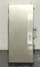 Siemens/ITE 3 Phase 50A 480/600VAC Vacu-Break Enclosed Safety Switch Type 1 Stainless Steel Enclosure 12.5" X 31"