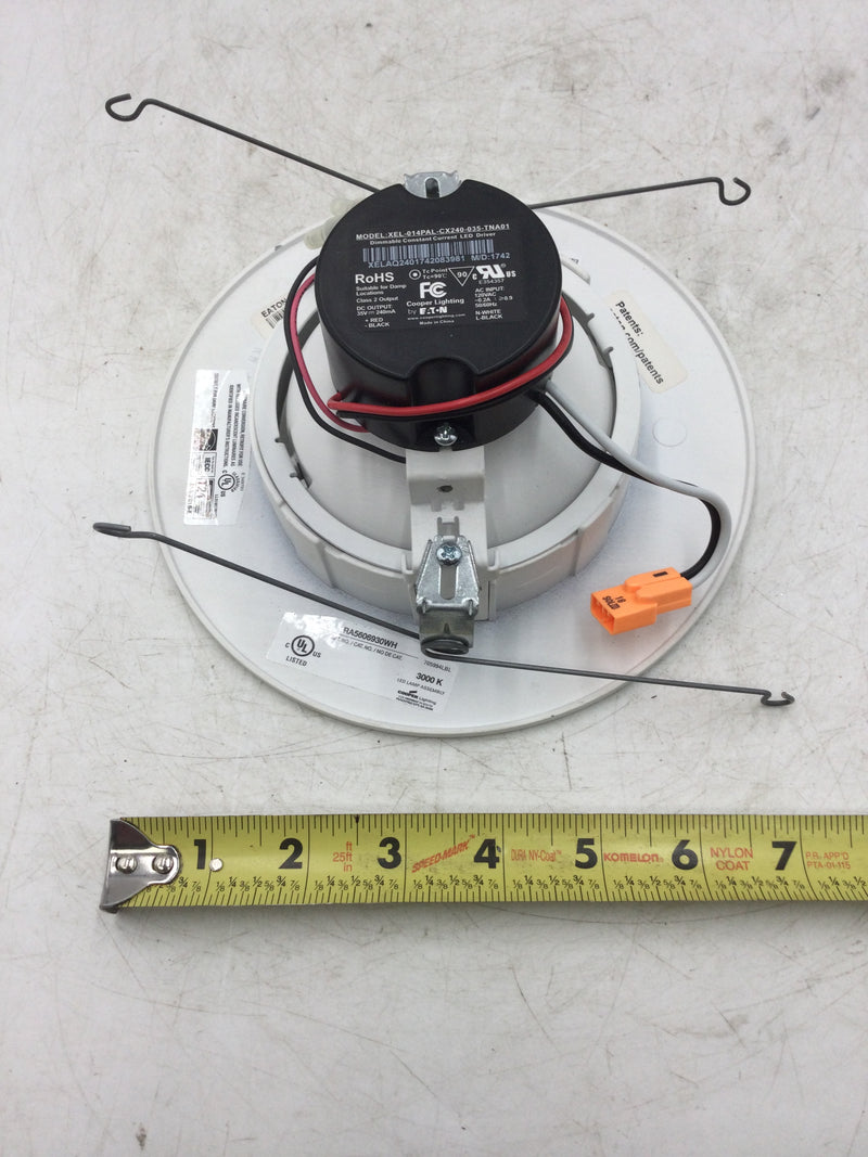 Halo RA5606930WH 5"/6": RA56 Adjustable Retrofit LED Downlight 120 VAC 10 Watt 0.20 Amps 50/60 Hz