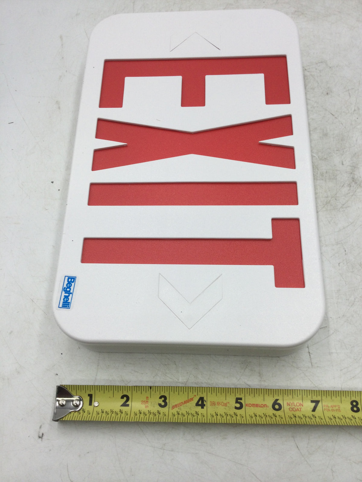 Beghelli PAC0433B2RW LED Exit Sign Light Battery Backup 120/277 VAC Do