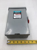 Siemens GF222NA 60 Amp Single Phase 240 VAC Fusible Indoor Safety Switch 6"X10"