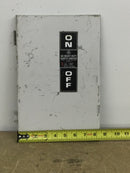 GE General Electric TH3361 Hinged Safety Switch Cover/Door Only 12 5/8" x 8 3/8"