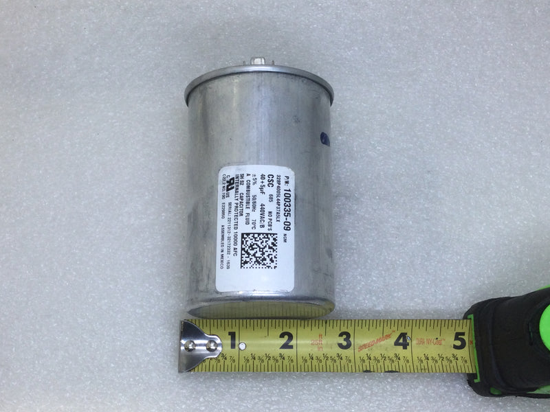 Lenox 100335-09 40+5MFD +/-5% 440V 50/60Hz Dual Run Capacitor