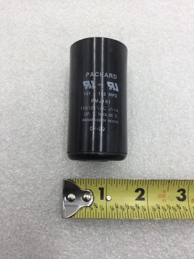 Packard PMJ161 161-193uf 110/125 VAC 50/60 Hz Capacitor