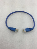 Leviton AG500-1L Blue Cat 5E 1 Foot Ethernet LAN Booted Patch Cord Network Cable