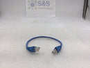 Leviton AG500-1L Blue Cat 5E 1 Foot Ethernet LAN Booted Patch Cord Network Cable