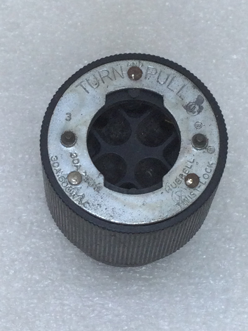 Hubbell 4 Wire Twist-Lock/Turn & Pull 30 Amp 250 VAC Female Plug