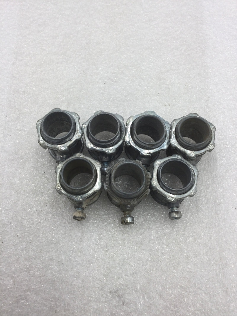 Lot of 7 1/2" Mixed Brands Die-Cast Set Screw EMT Connector